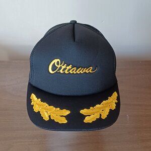 Vintage 1980s International Insignia Embroidered Ottawa Trucker Hat Snapback Cap